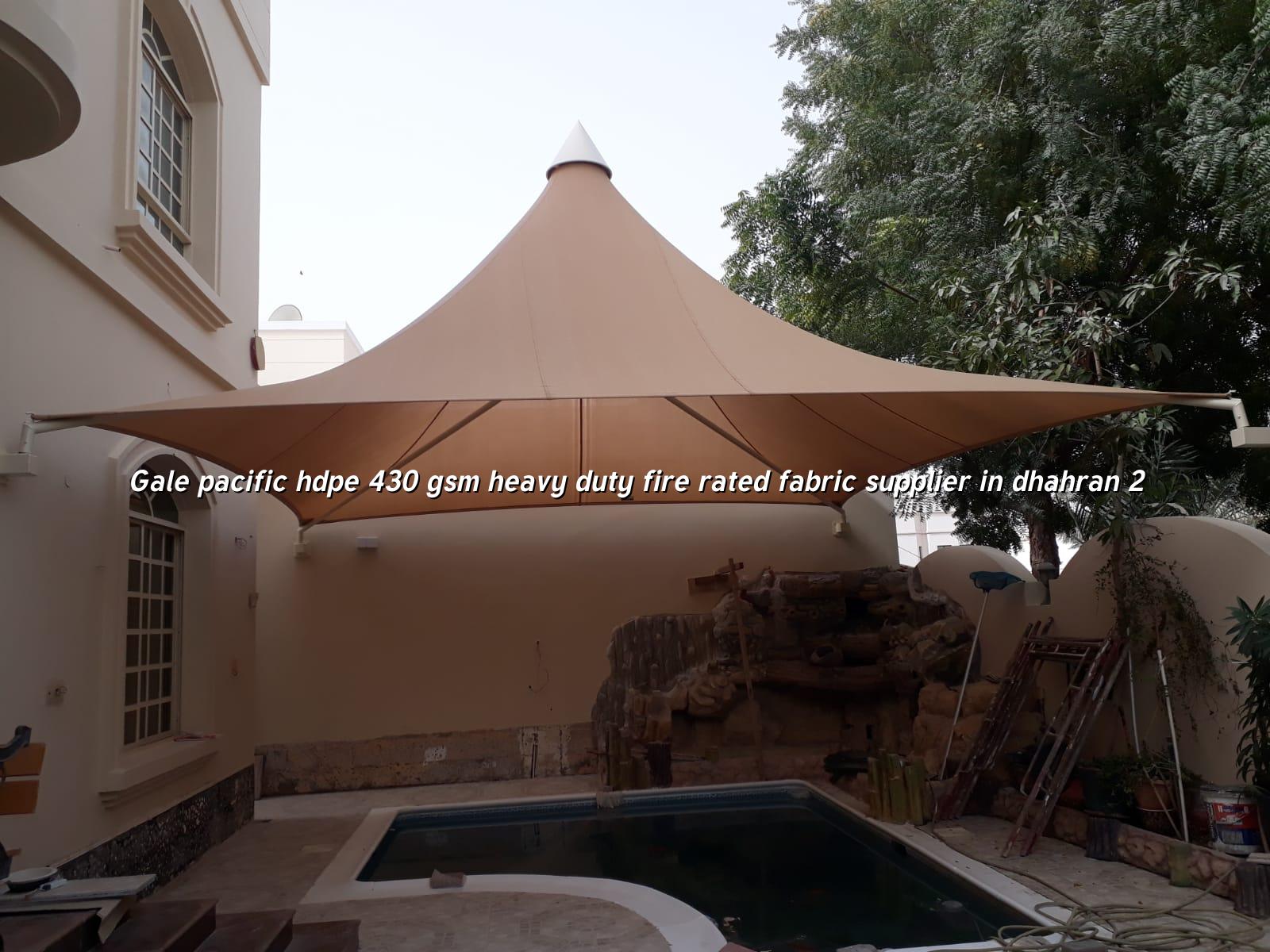 Gale Pacific HDPE 430 GSM Heavy Duty Fire Rated Fabric Supplier in Dhahran - CI Shade